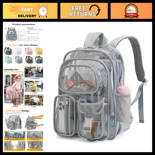 Clear backpack for school - clear,